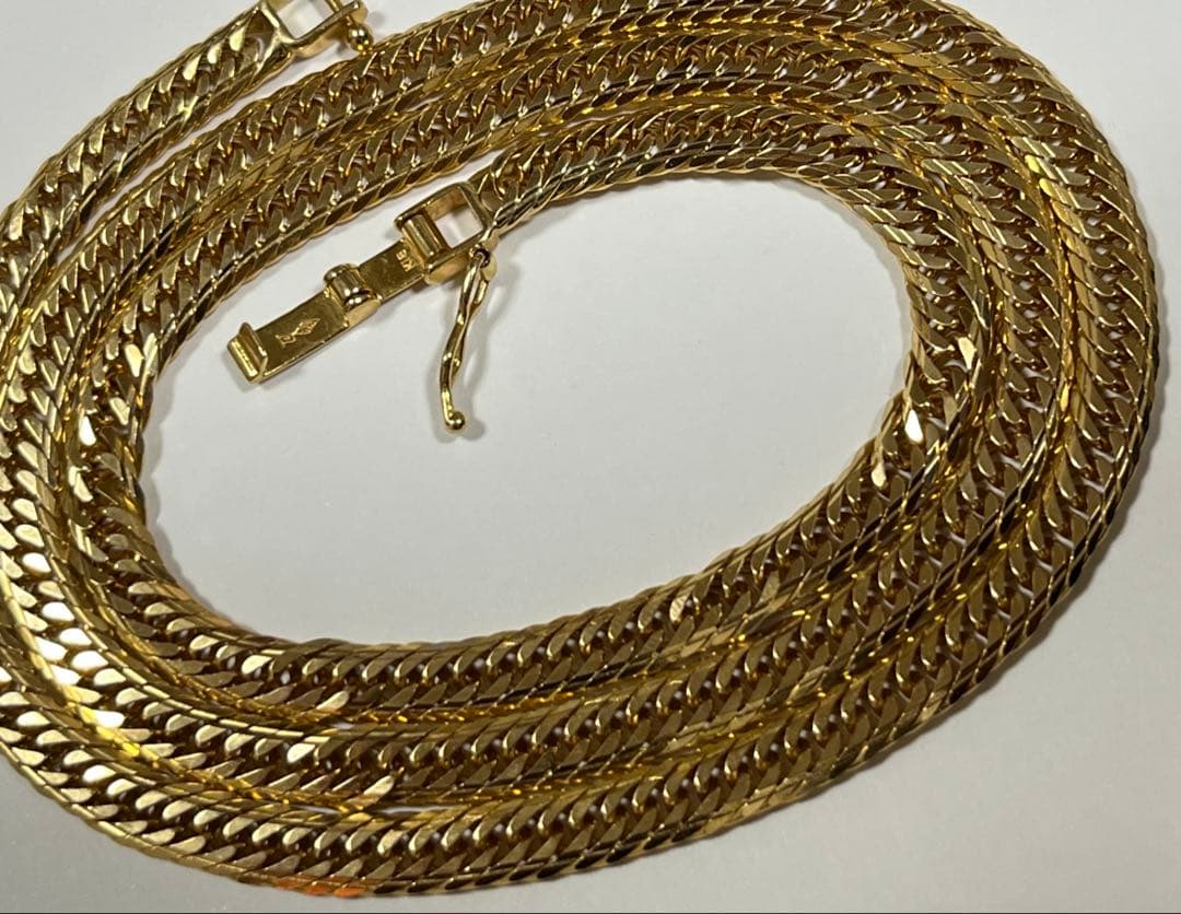 【美品】18K喜平ネックレスMカットトリプル25.3g50㎝