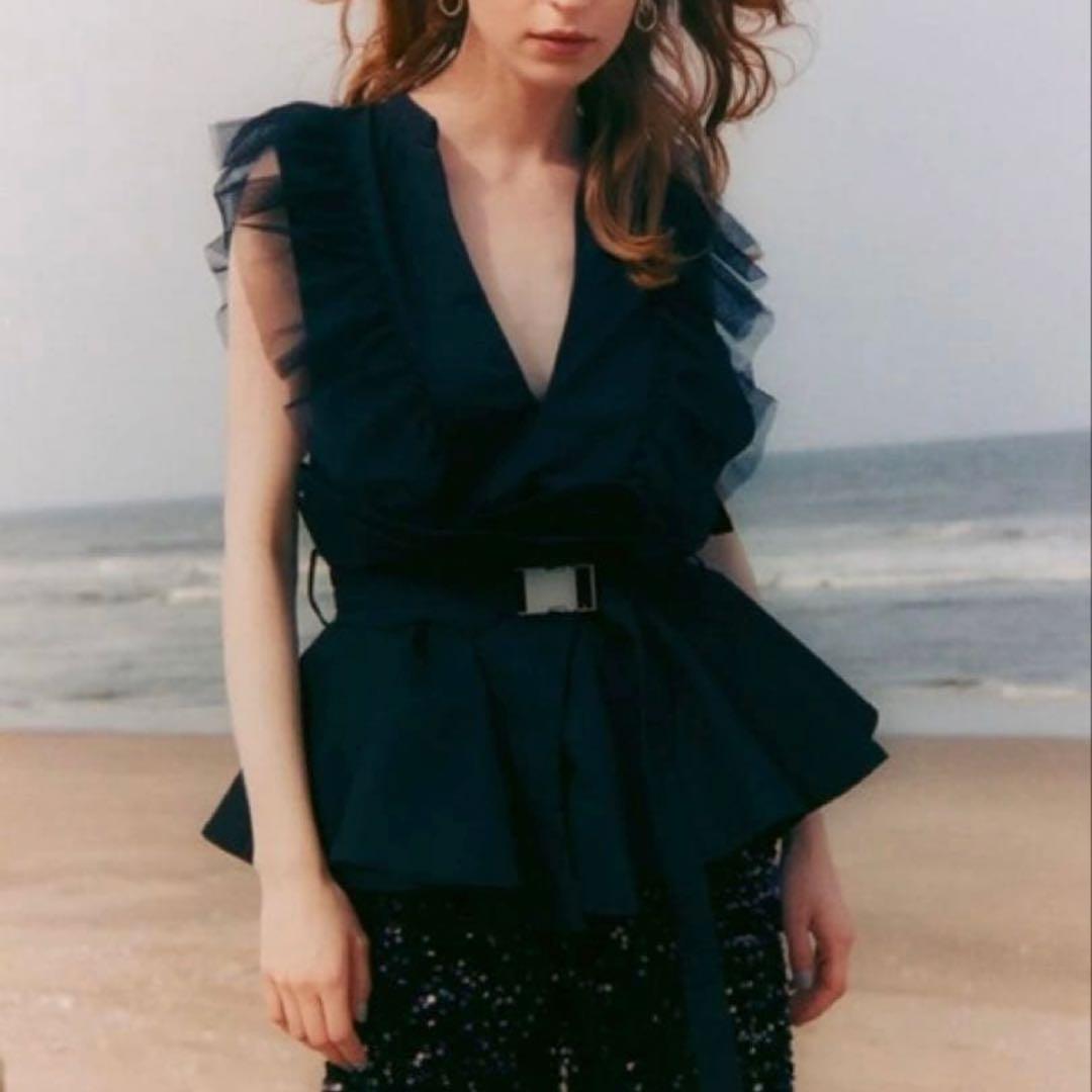 【未使用タグ付】LA BELLE ETUDE サークルフレアボリュームベルト