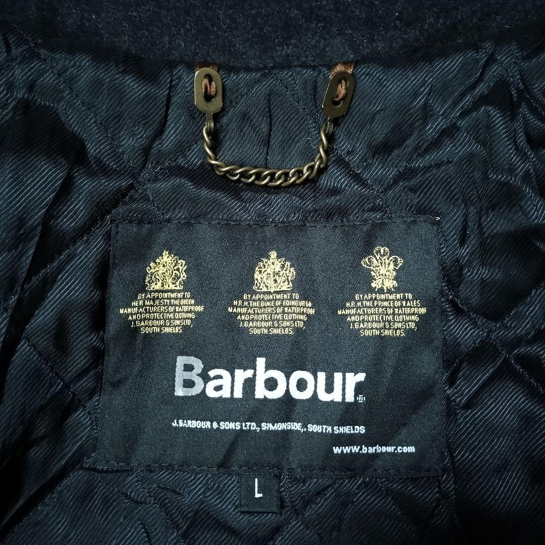 00s Barbour wool beaufort ブラック L