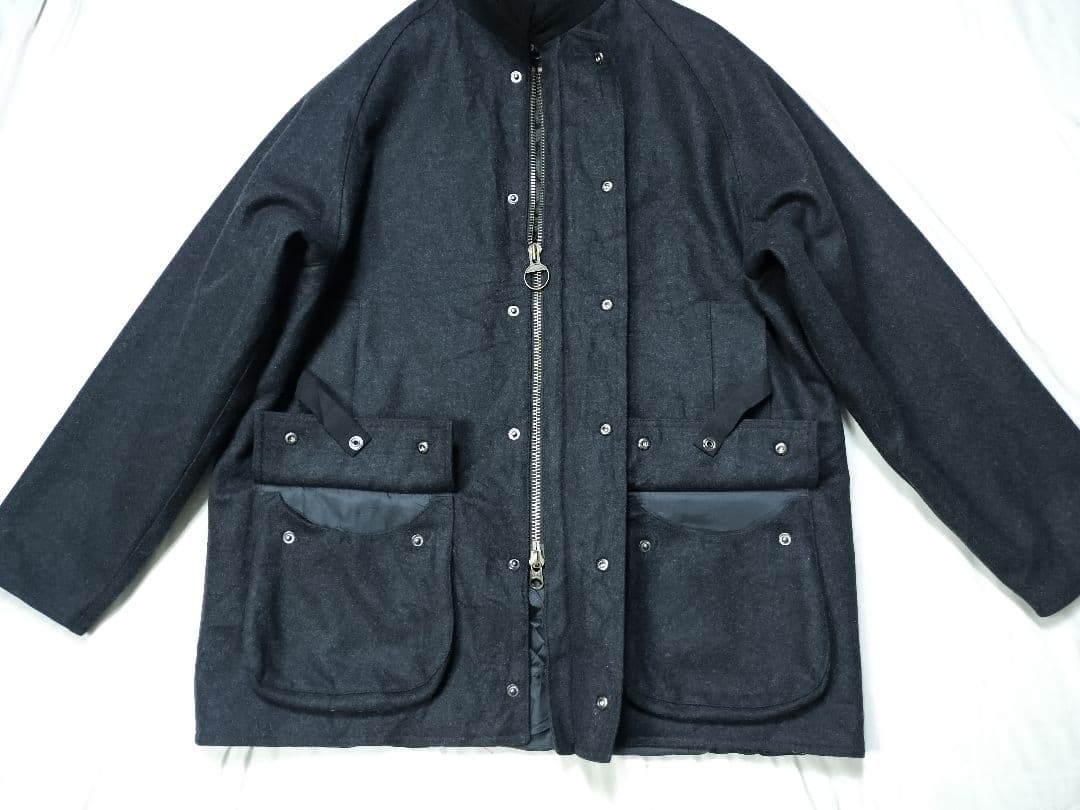 00s Barbour wool beaufort ブラック L