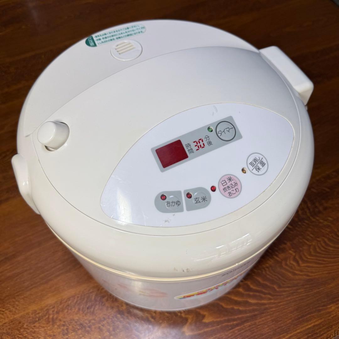 【レア】象印 炊飯器 NMP-E15 8.5合 大容量 花柄 昭和レトロ 家電