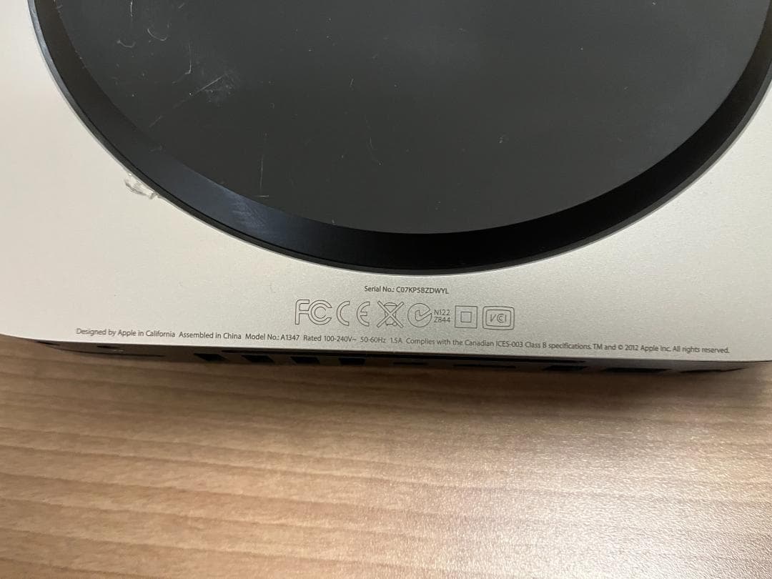 ミニPC APPLE Mac mini 2012 Core i5 8GB HD500GB