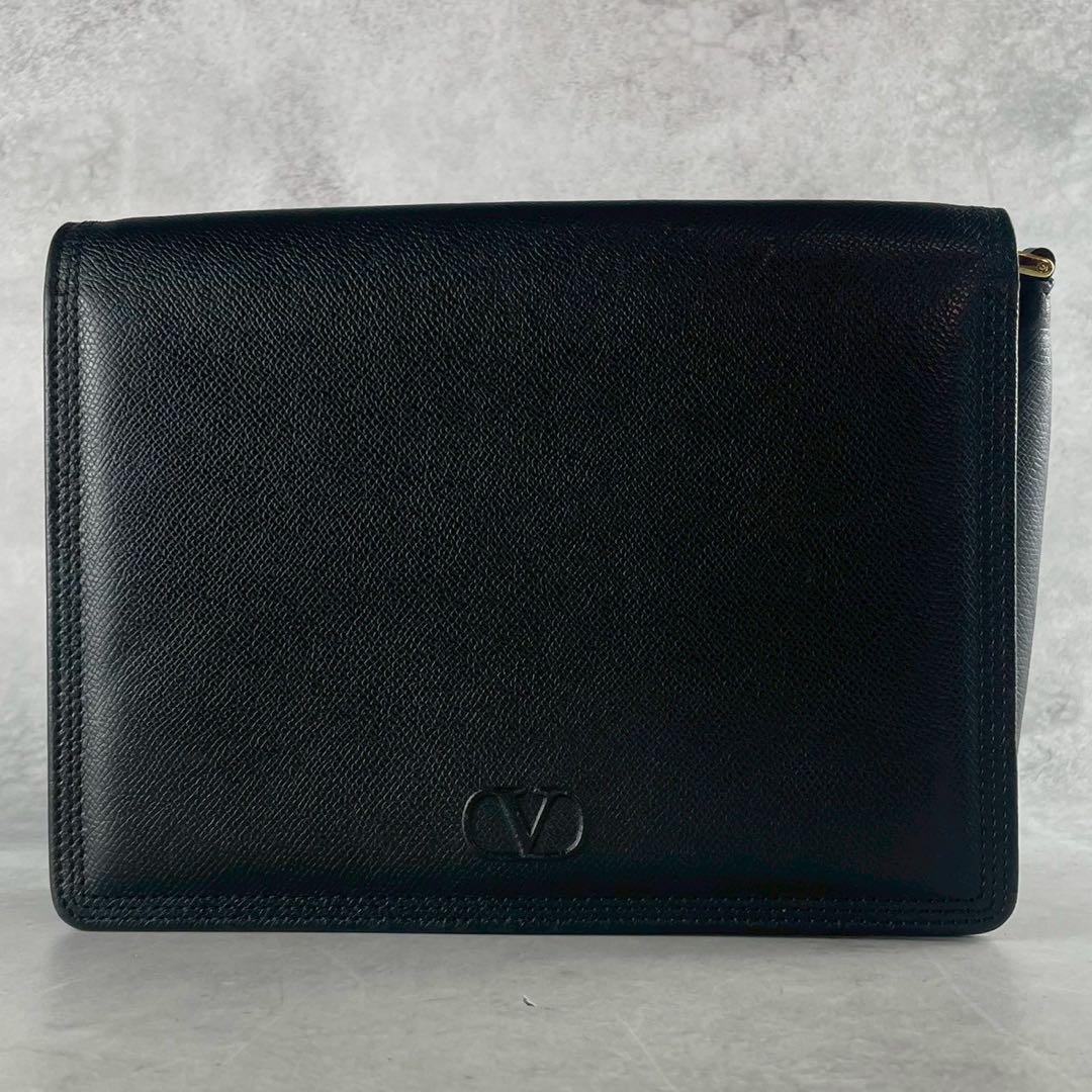 【極美品】ヴァレンティノガラバーニ メッセンジャーバッグ ショルダー ロゴ 黒