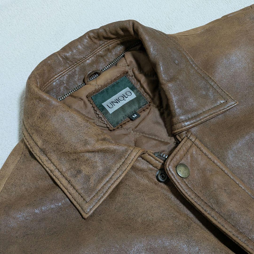 【最終価格】UNIQLO オールドユニクロ　本革　レザージャケット　羊革