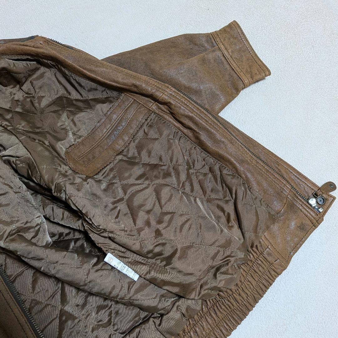 【最終価格】UNIQLO オールドユニクロ　本革　レザージャケット　羊革