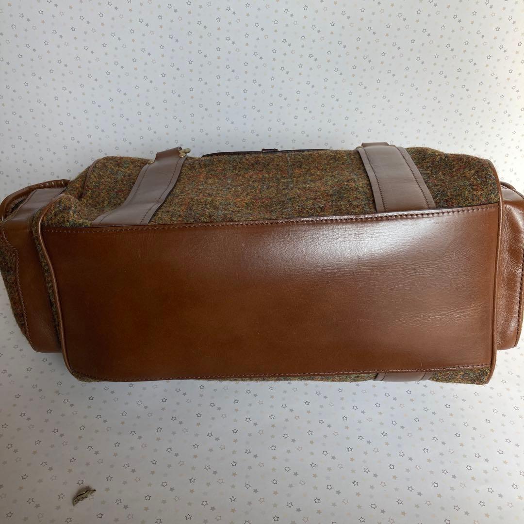 再値下げ 未使用 日本製 ハリスツイードコラボボストンバッグ