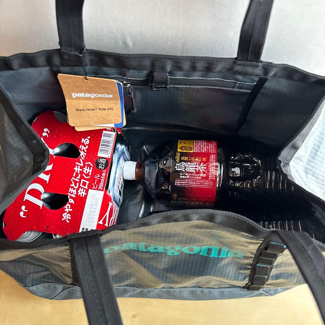 B331新品Patagonia ブラックホールトート 25L トートバッグ大容量