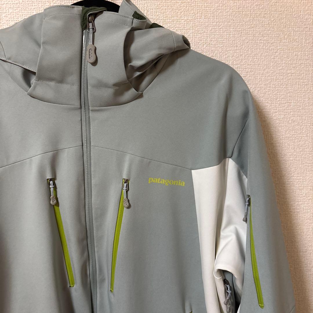 Patagonia ソフトシェルジャケット （L／グレー×ホワイト）