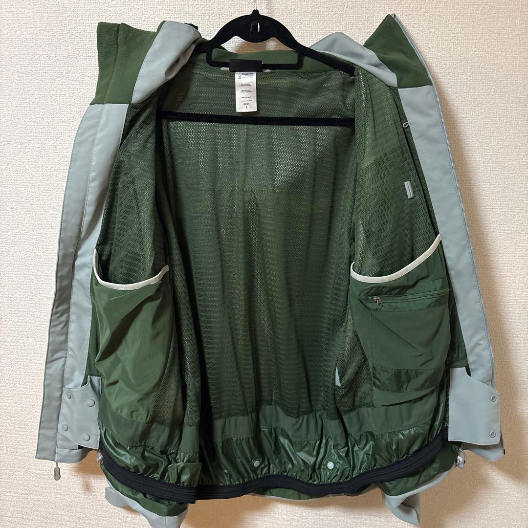 Patagonia ソフトシェルジャケット （L／グレー×ホワイト）