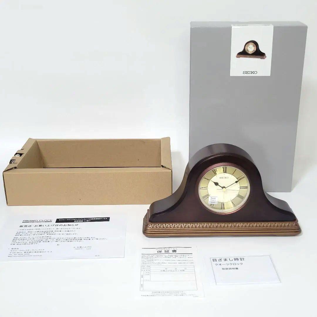 新品未使用　SEIKO CLOCK 　SEIKO　置き時計 木製　目覚まし時計