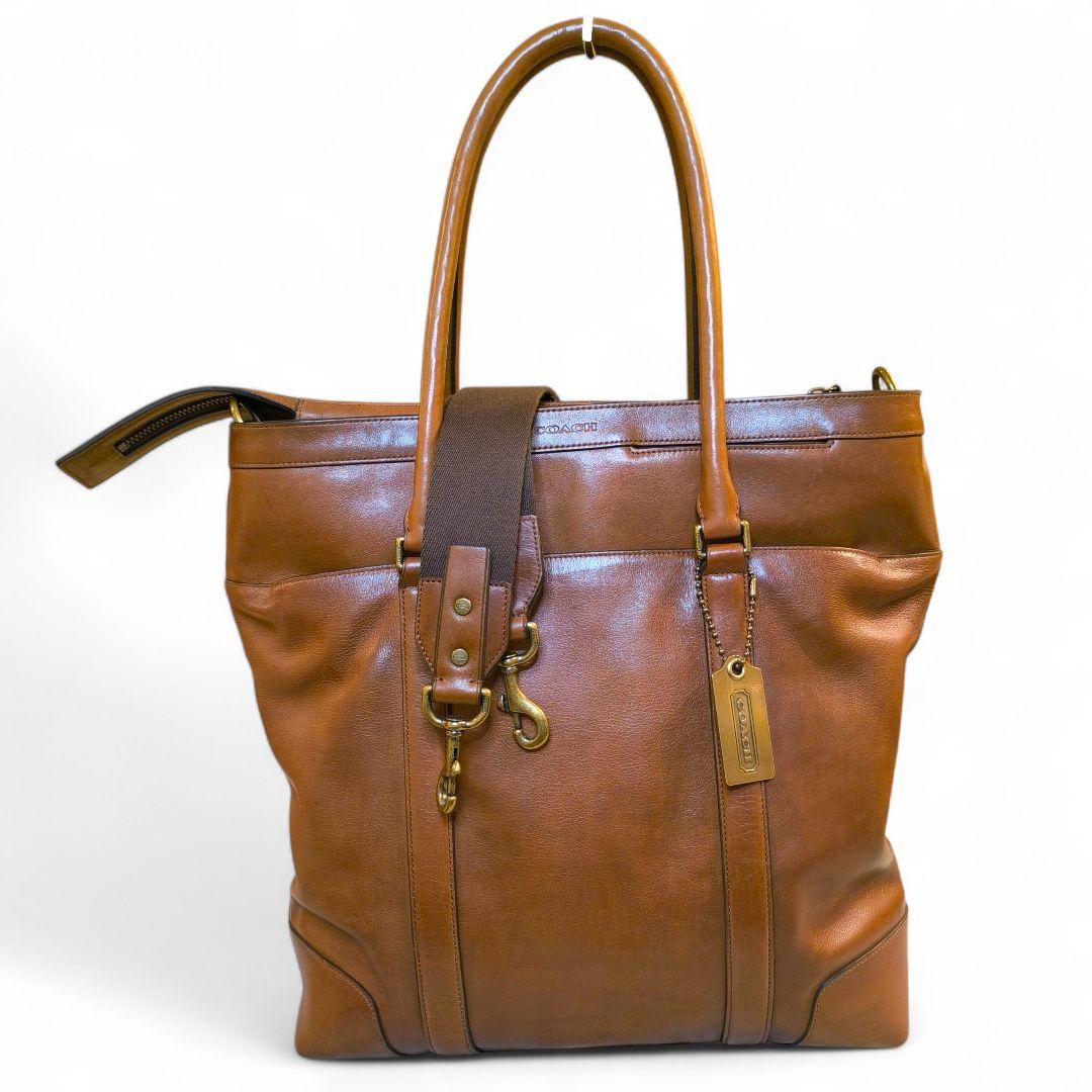 美品✨COACH ブラウンレザー 2way ブリーカー トートバッグ コーチ