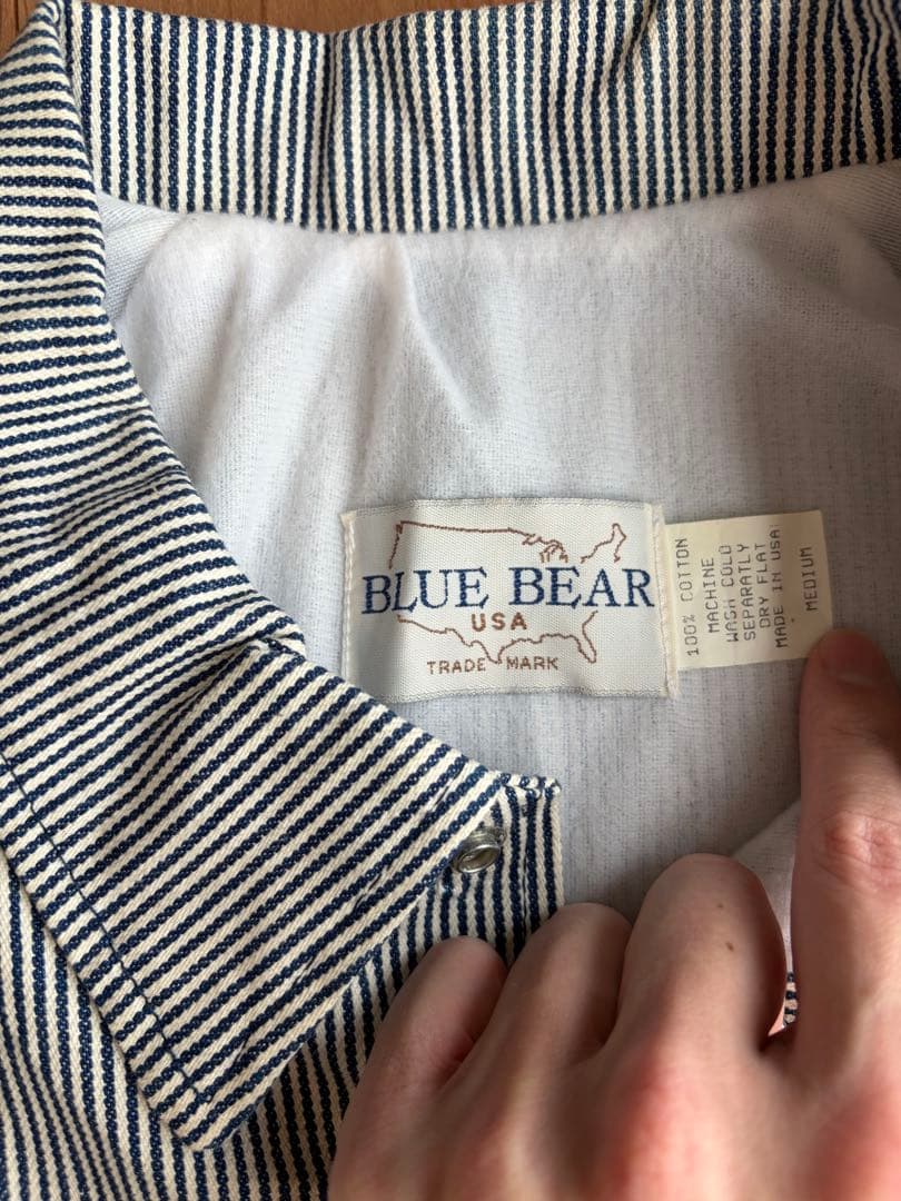 80s ヒッコリーストライプ コットンコーチジャケット USA製