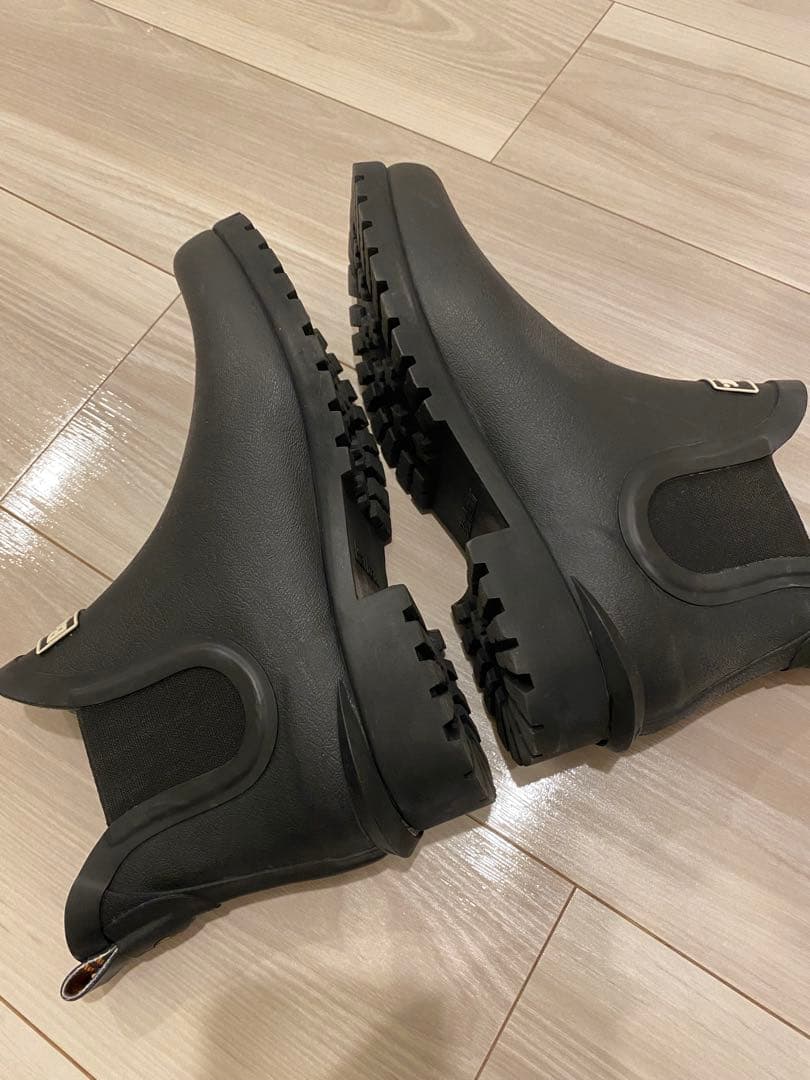【美品】BARBOUR バブアーサイドゴアレインブーツ24センチ　雨靴