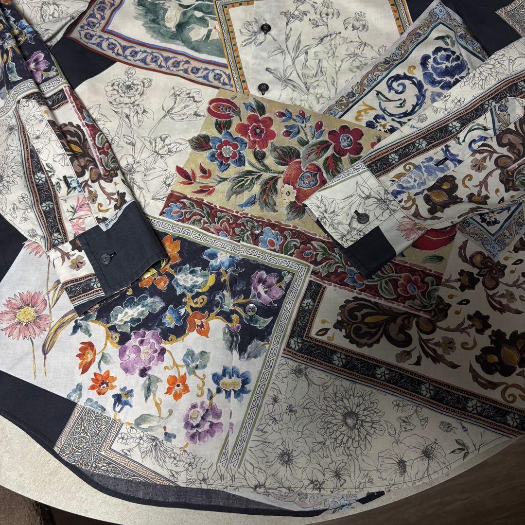 【美品】Paul Smith COLLECTION 花柄 絵画 長袖 シャツ L