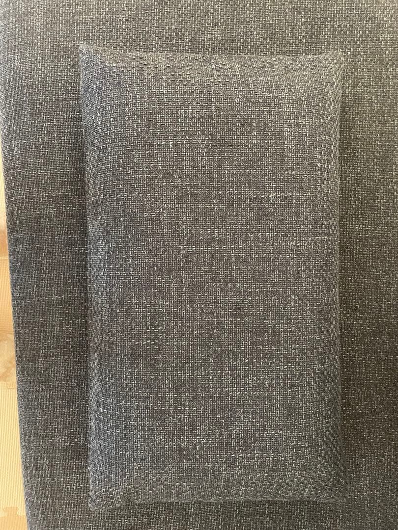 ダークブルー グレー カウチソファ