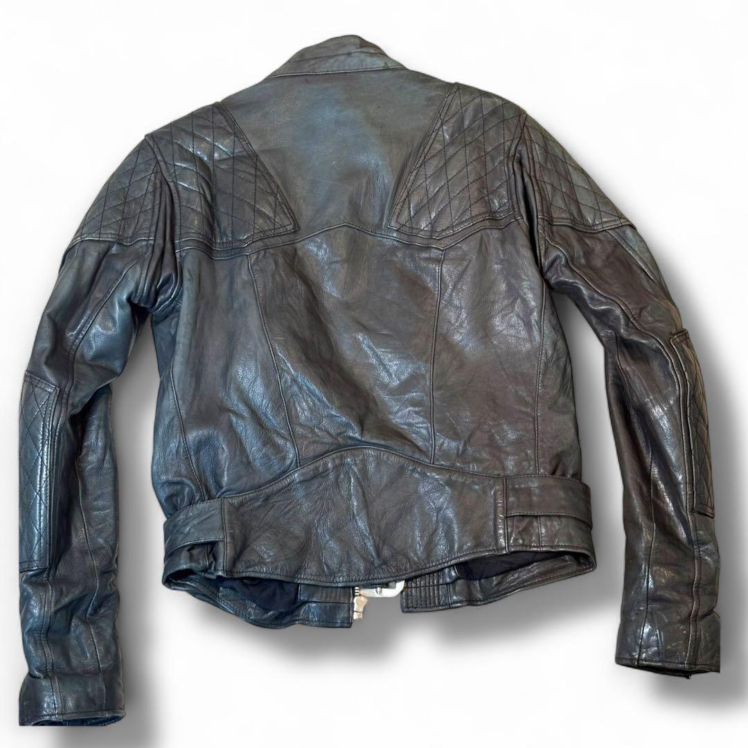 美品 PRIVATE BRAND AG ゴートスキン レザーライダースJKT