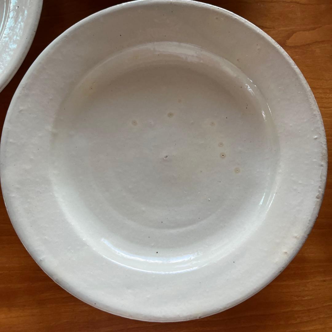 福永芳治　粉引六寸皿　5枚セット