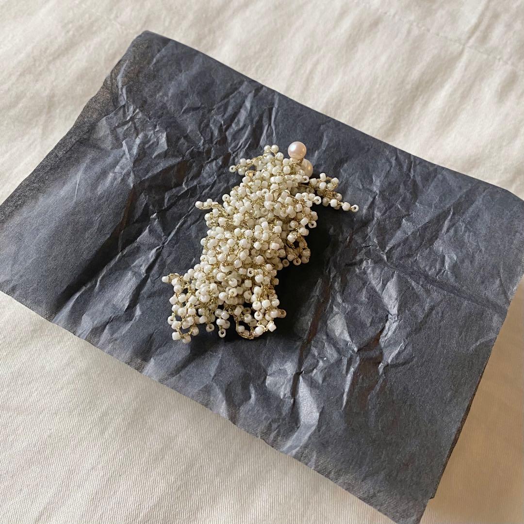 fua accessory 始まりの時 ピアス Ｌアイボリー　片耳用