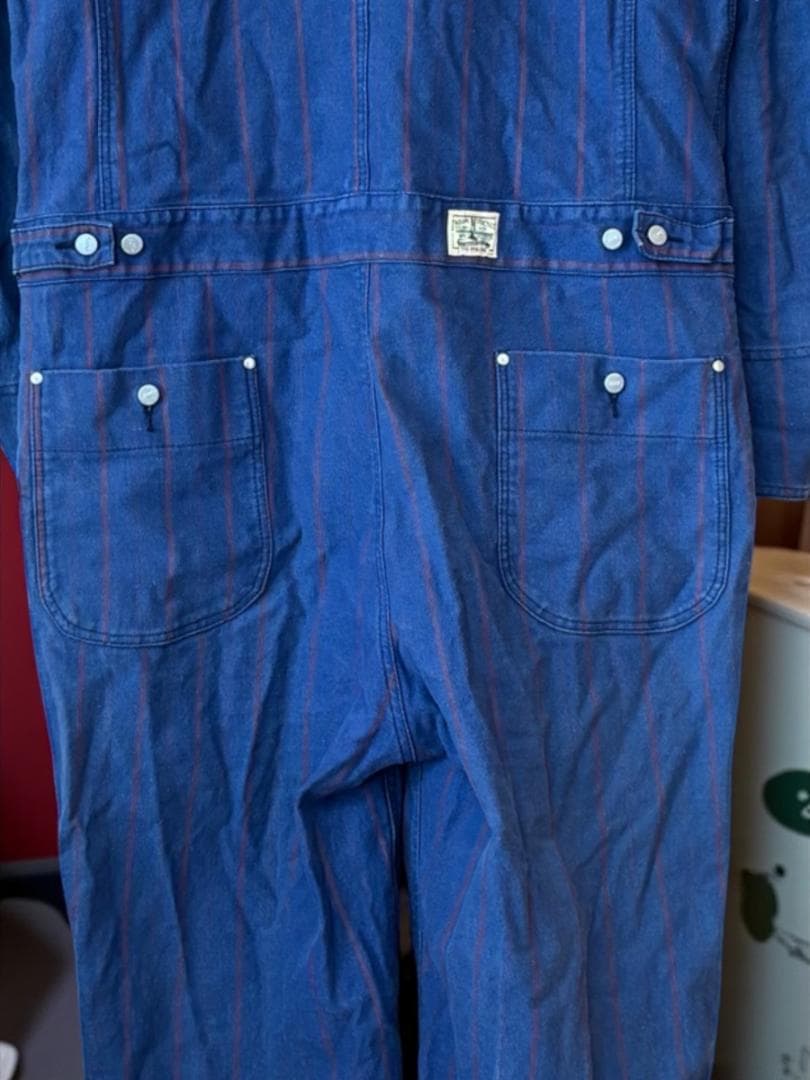 【月末セール】≪Indian Motocycles≫ヒッコリースストライプつなぎ