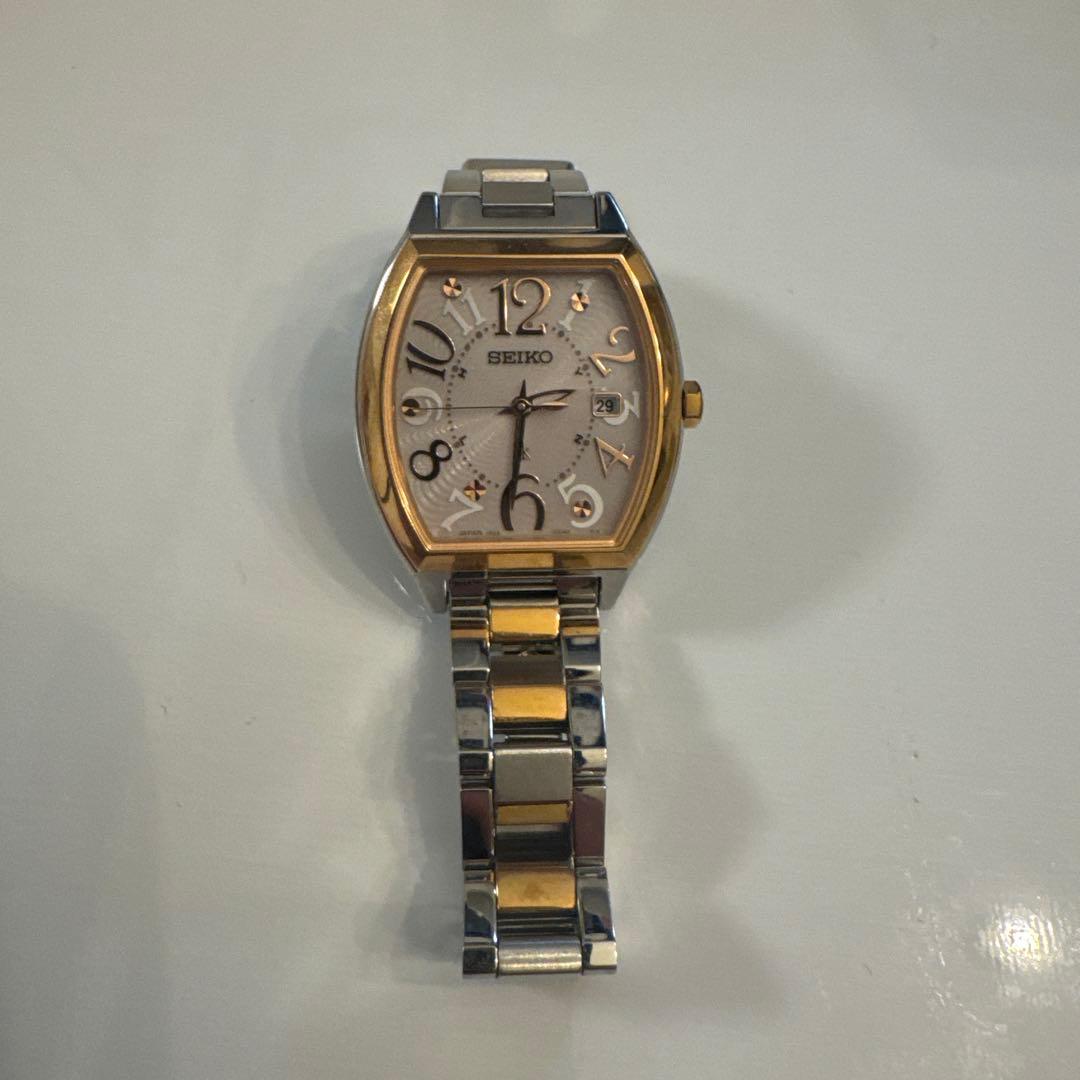 【日本製】SEIKO ルキア 腕時計 1B32 電波ソーラー　箱あり