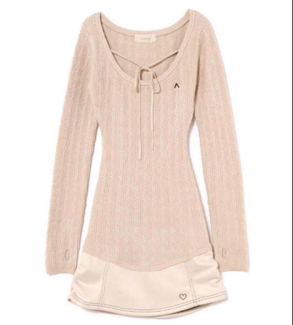 ワンピース andmary Regina cable mini dress