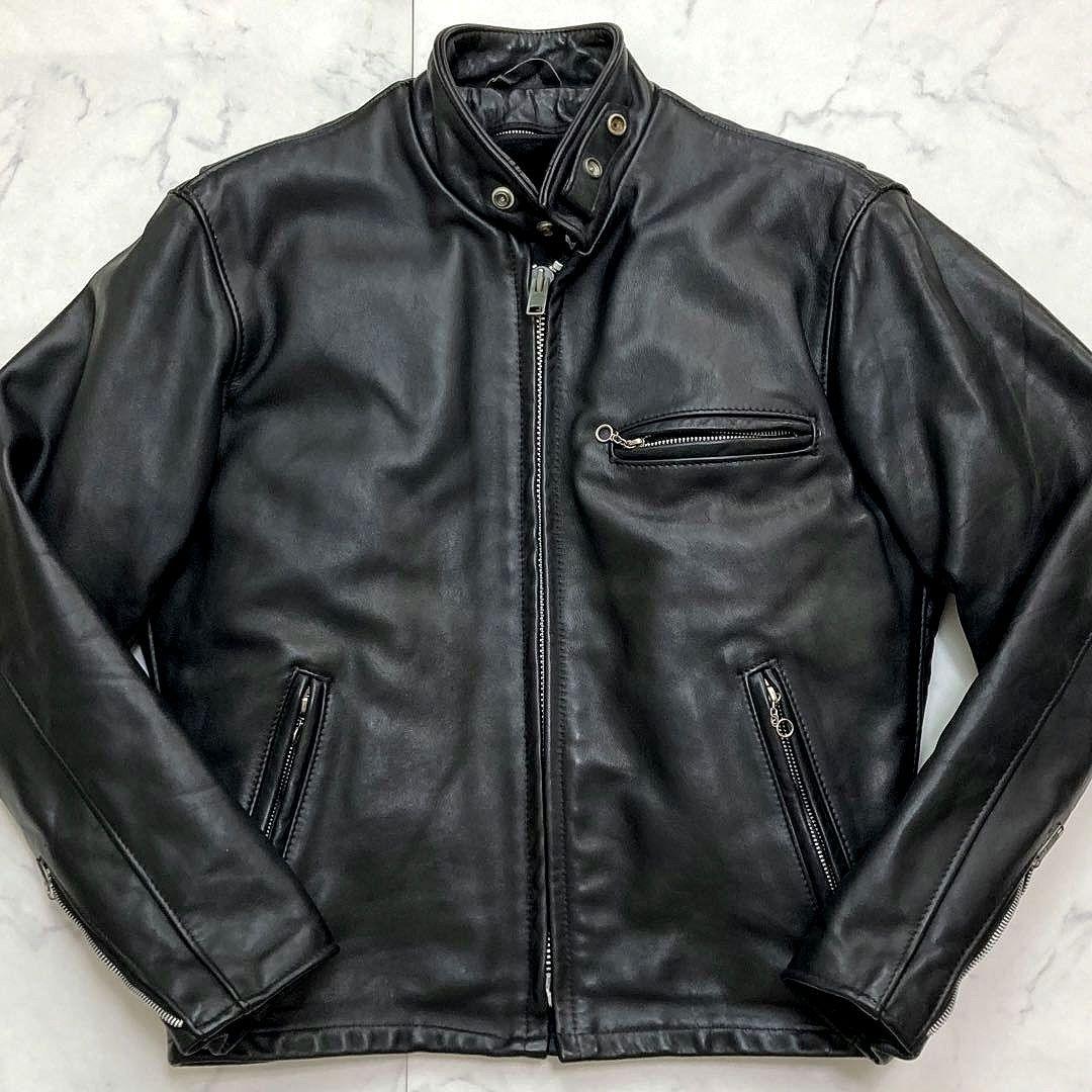 Schott ライダースジャケット レザー 641SP ボアライナー付き 38