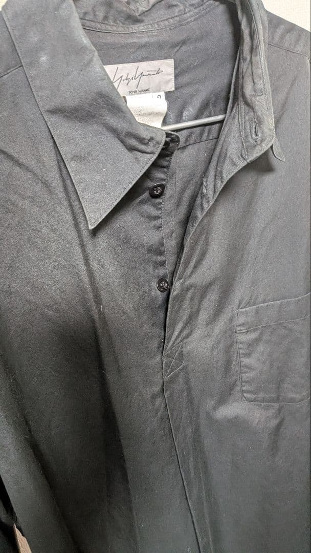 Yohji Yamamoto POUR HOMME 黒シャツ サイズ3