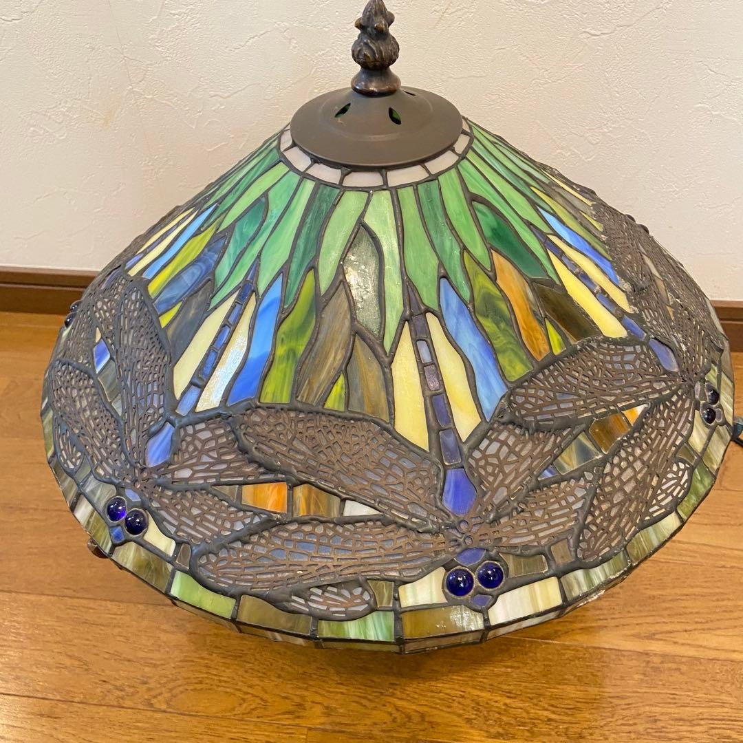 アンティーク　ステンドグラス　卓上ランプ　トンボ　とんぼ　ティファニータイプ