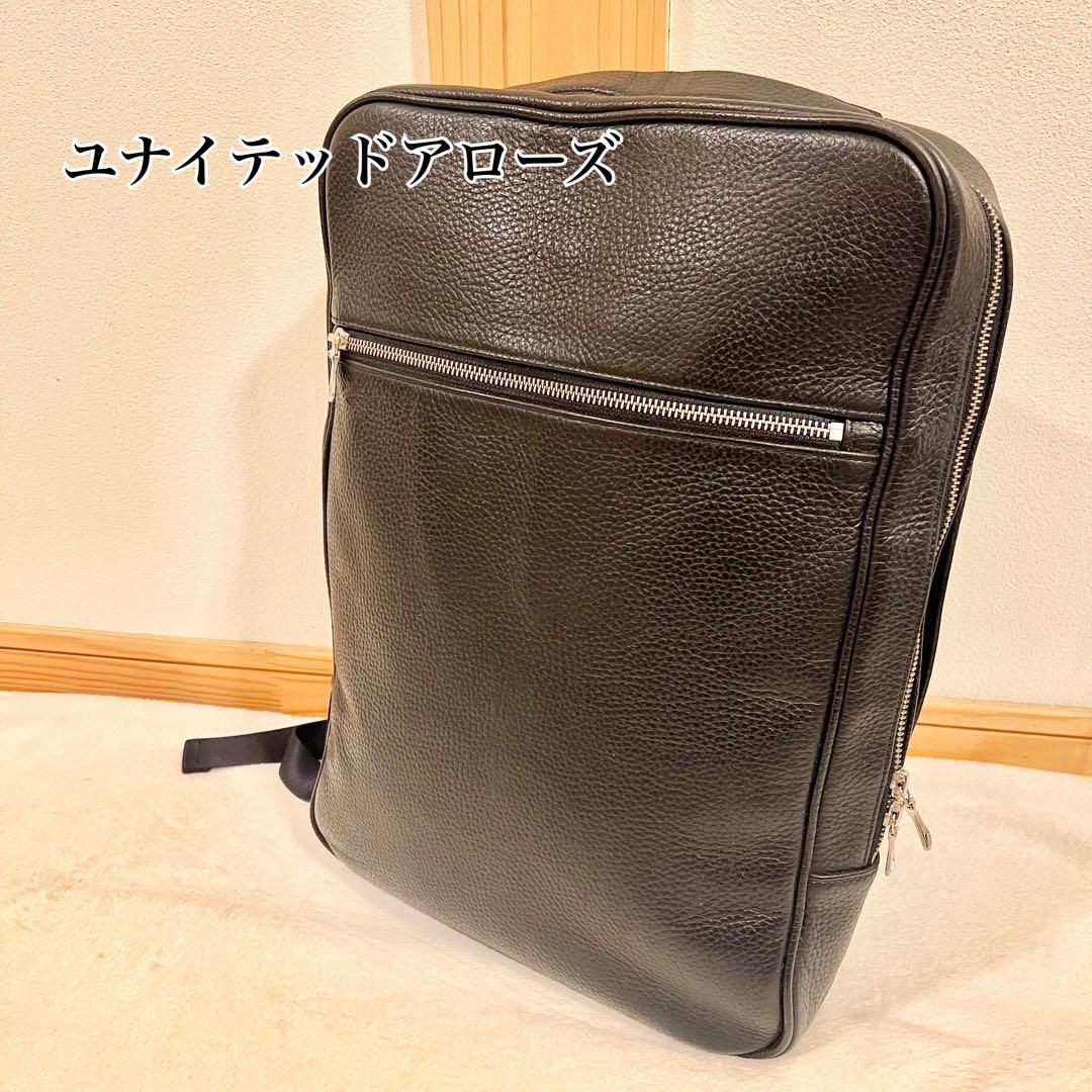 美品✨ユナイテッドアローズ ブラック ビジネスバッグ レザー 2way A4