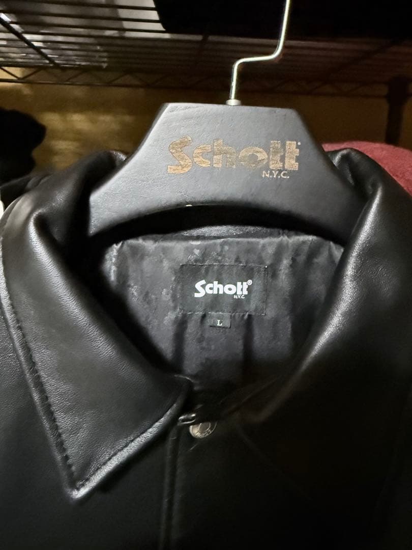 Schott シープレザーコーチジャケット Lサイズ