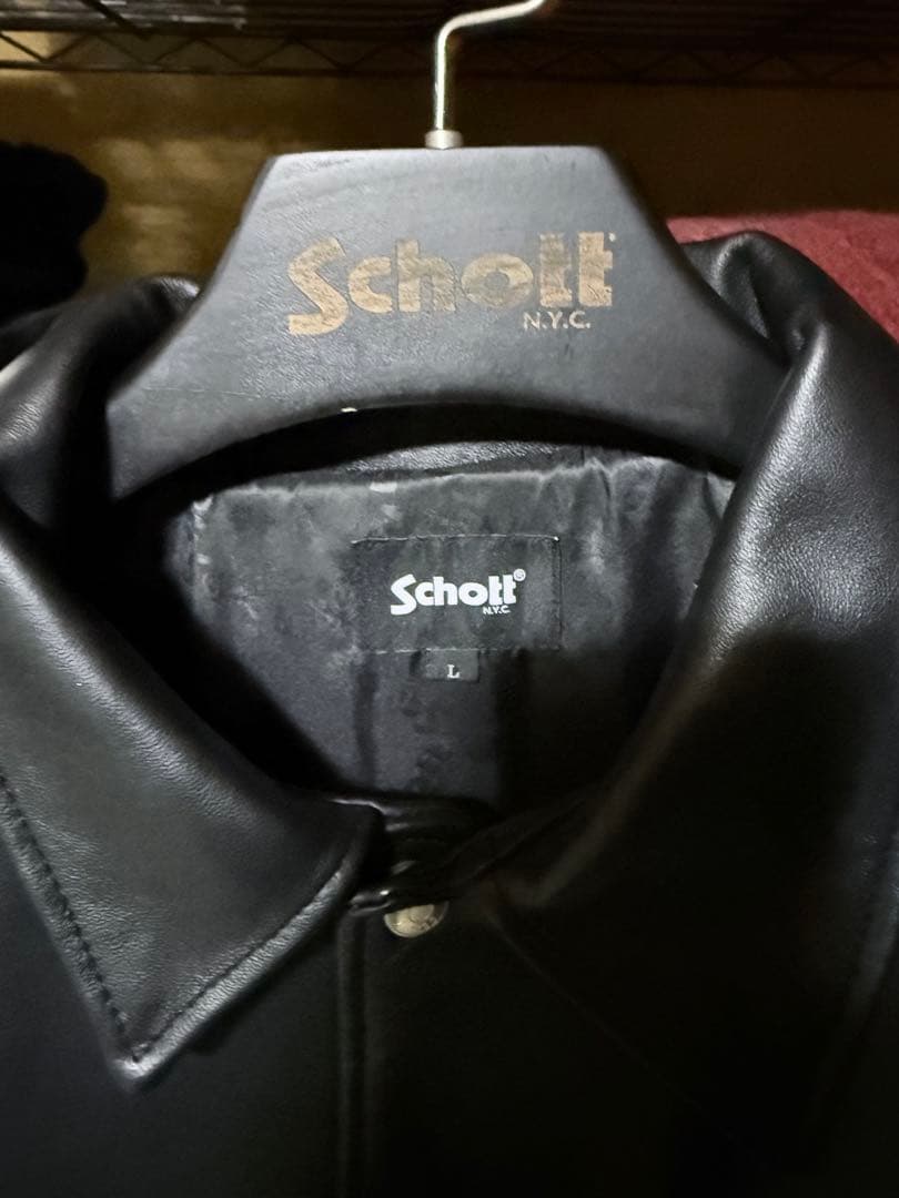Schott シープレザーコーチジャケット Lサイズ
