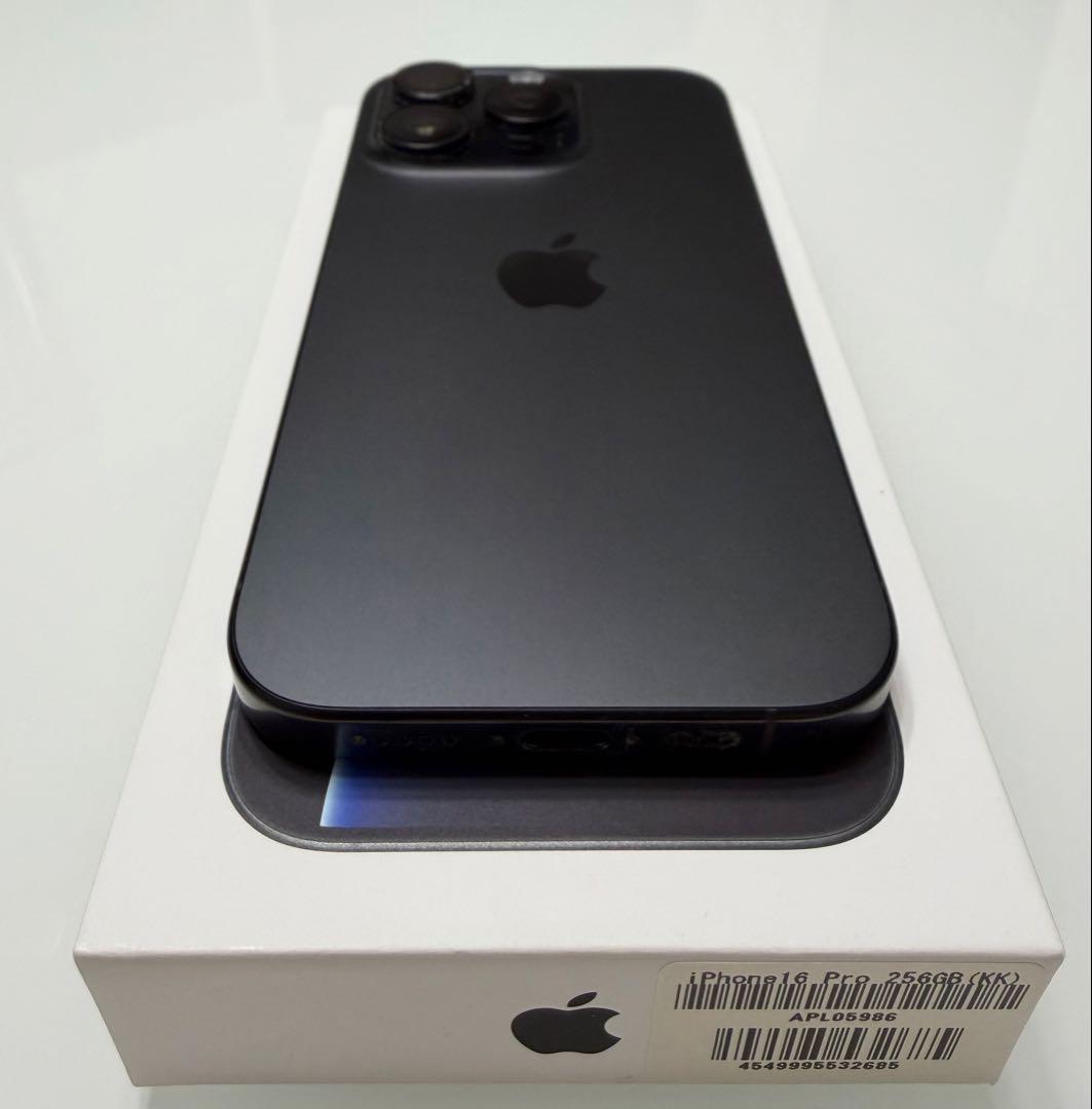 美品iphone 16PRO 256GB ブラックチタニウム バッテリー95%