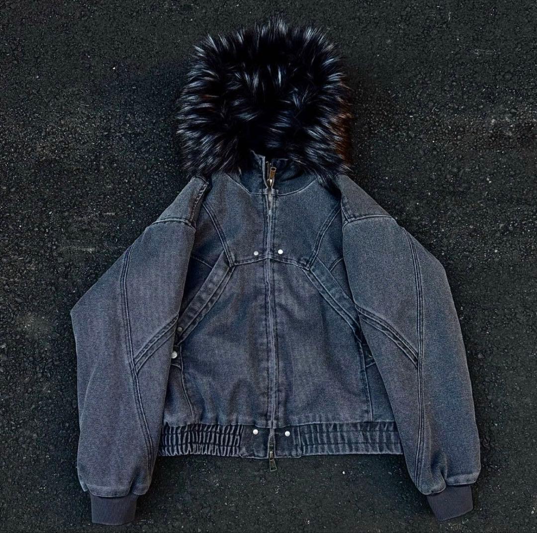 【完売品】SSC WHISKYMELLOW ボンバーファー短丈ジャケット y2k