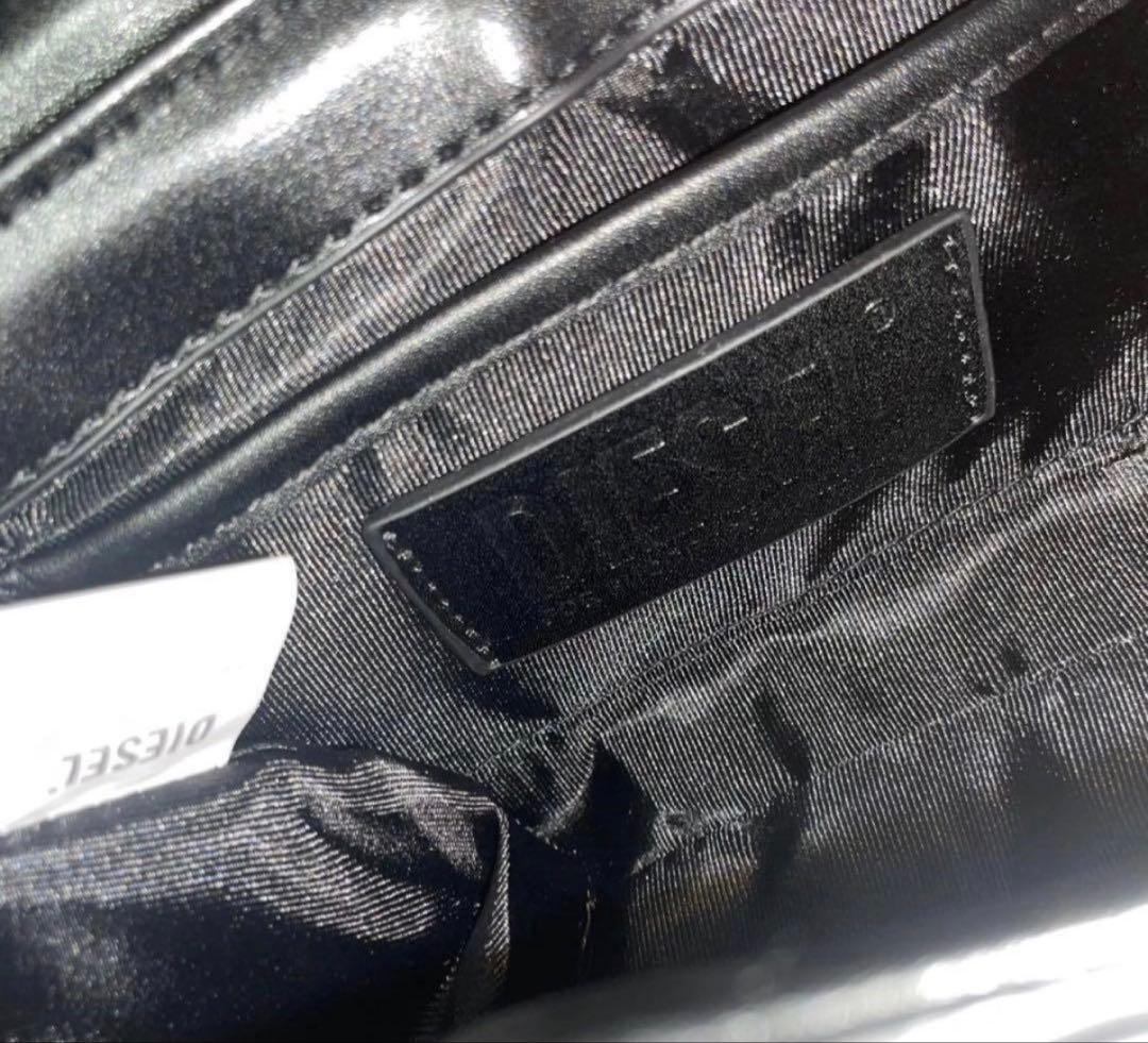 DIESEL ディーゼル 1DR ショルダーバッグ ハンドバッグ 黒 ダメージ