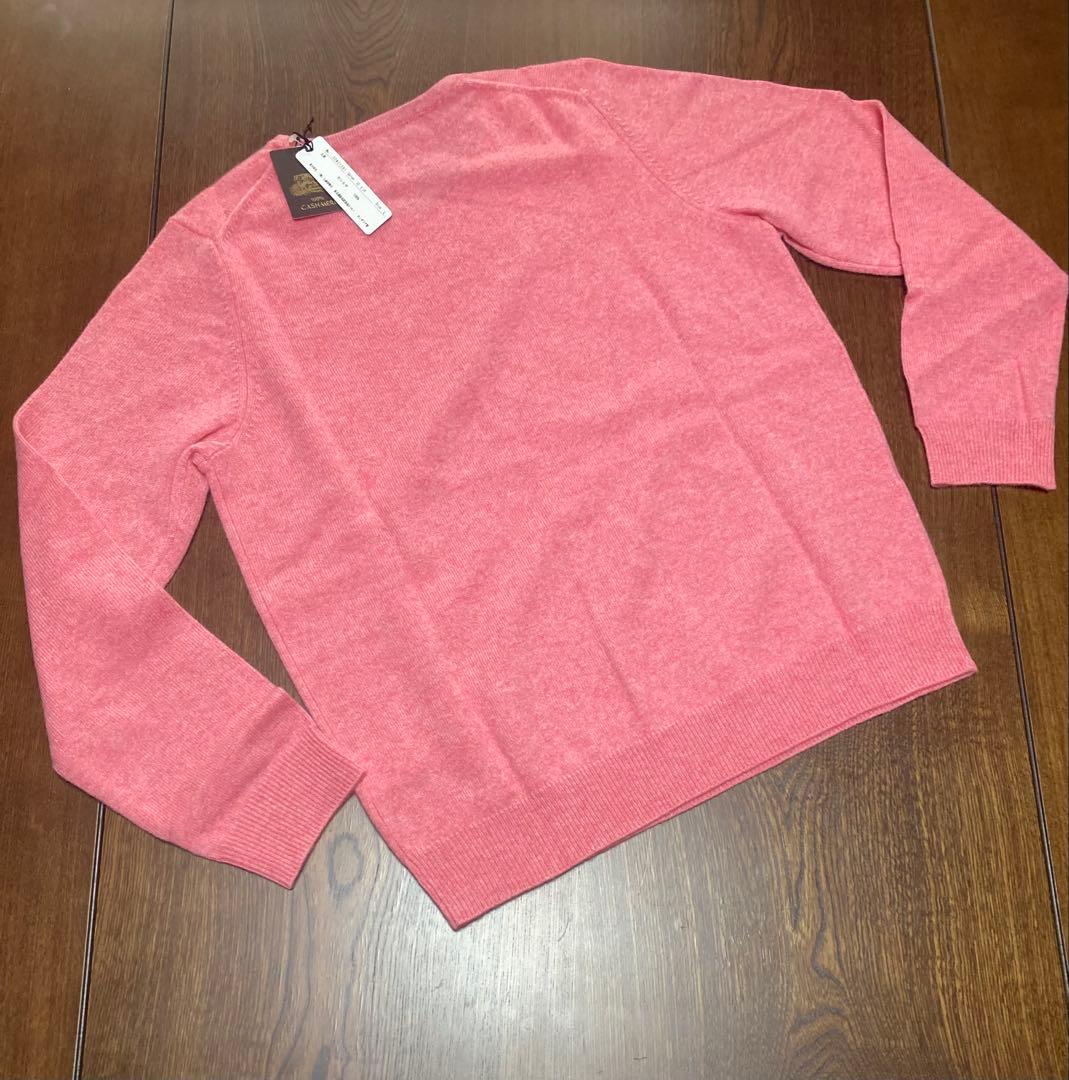 ご予約済み　新品タグ付未使用☆三越伊勢丹カシミヤ100% セーター L ピンク
