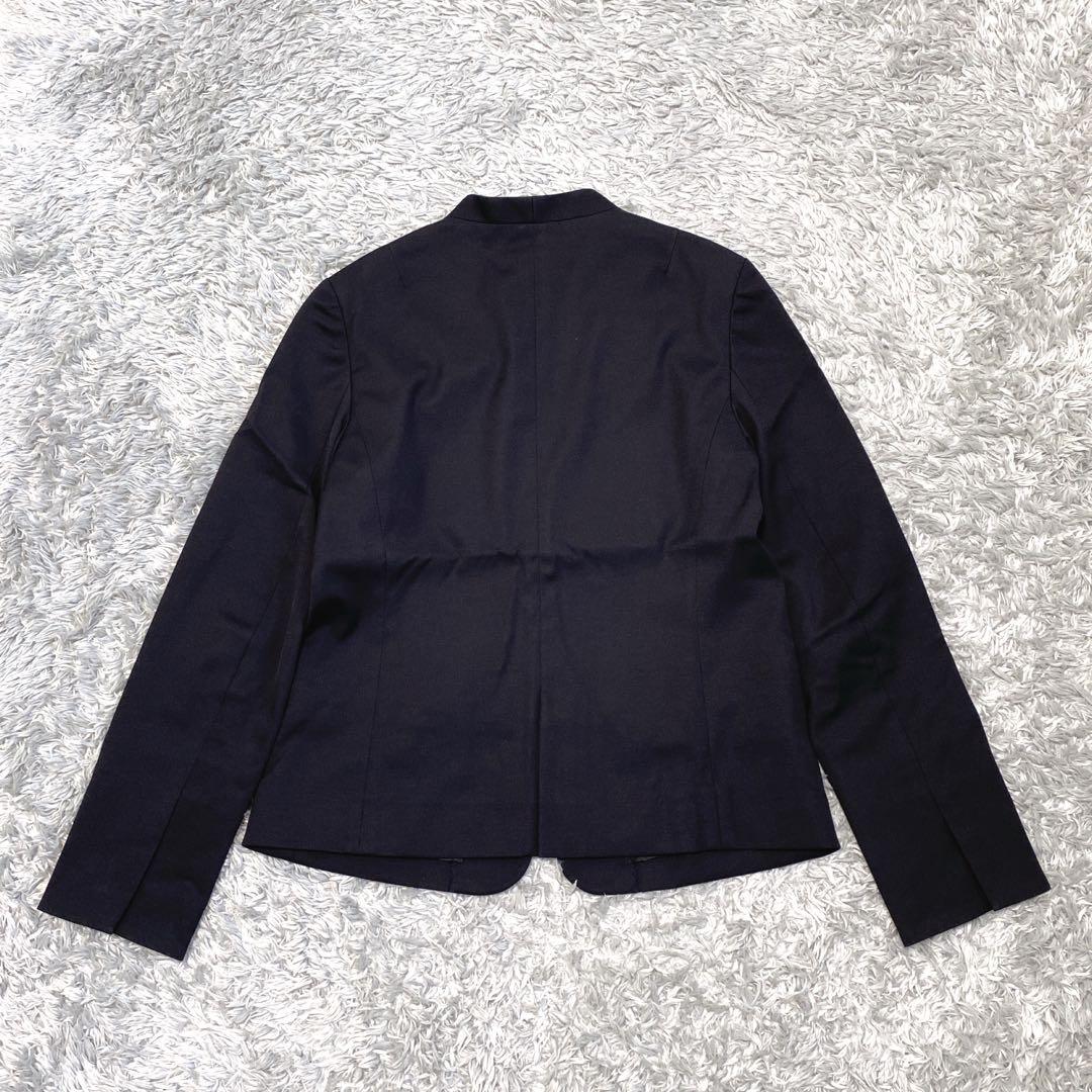 美品　ビューティ＆ユース　ピケカラーレスジャケット　トラウザーパンツ　スーツ　M