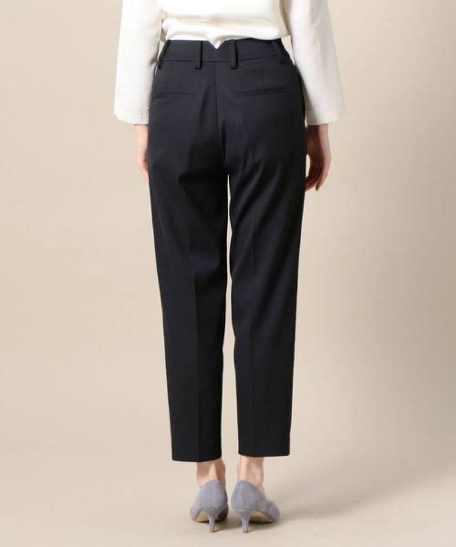 美品　ビューティ＆ユース　ピケカラーレスジャケット　トラウザーパンツ　スーツ　M