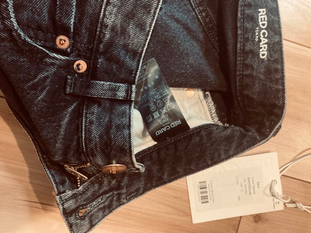 【美品】RED CARD/レッドカード　JAZZ　ルーズテーパードデニム 25