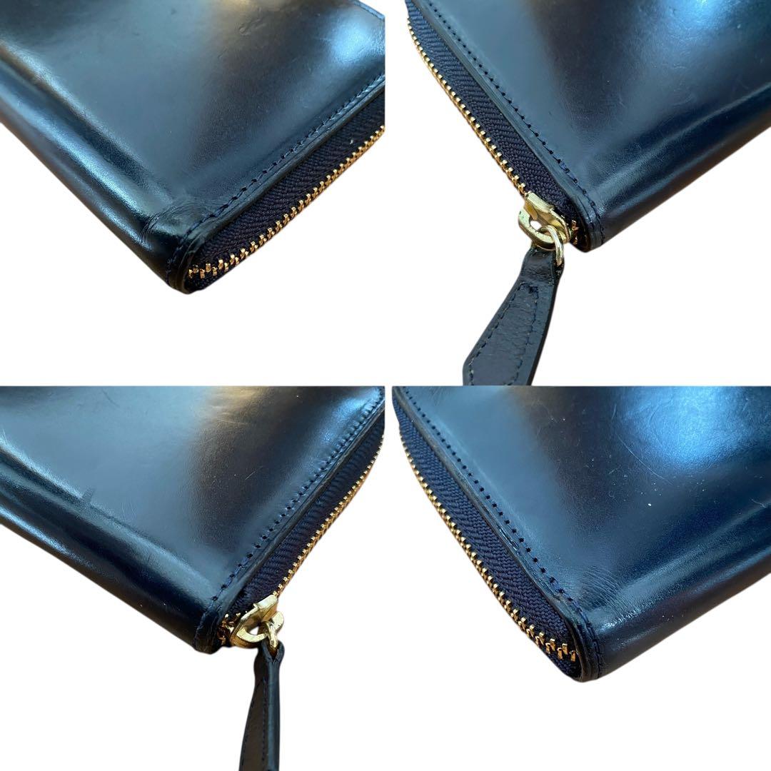 COCOMEISTER【美品】コードバン/スムースレザー ラウンドジップ財布