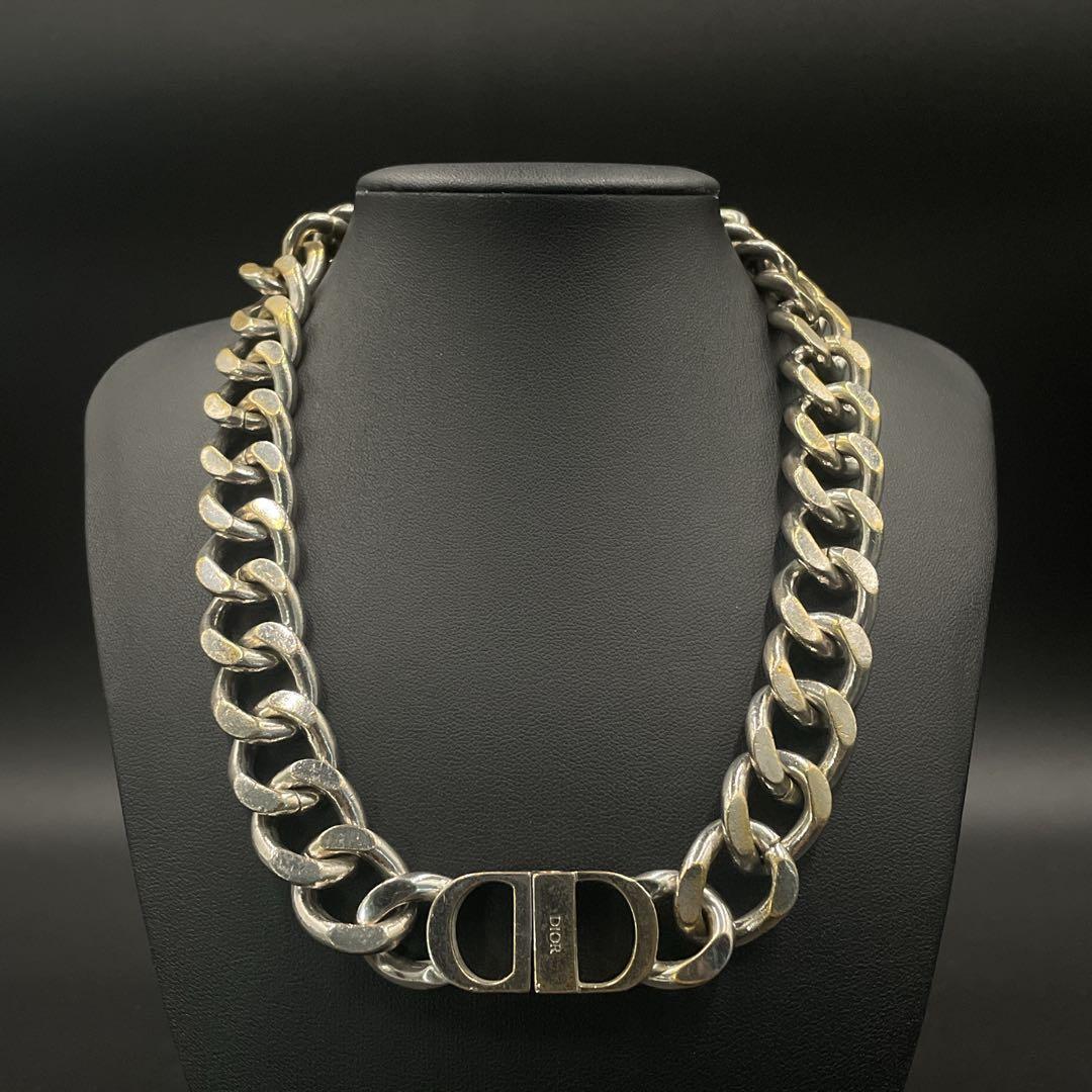 DIOR CD icon ディオール　チェーン　リンク　ネックレス　イエロー