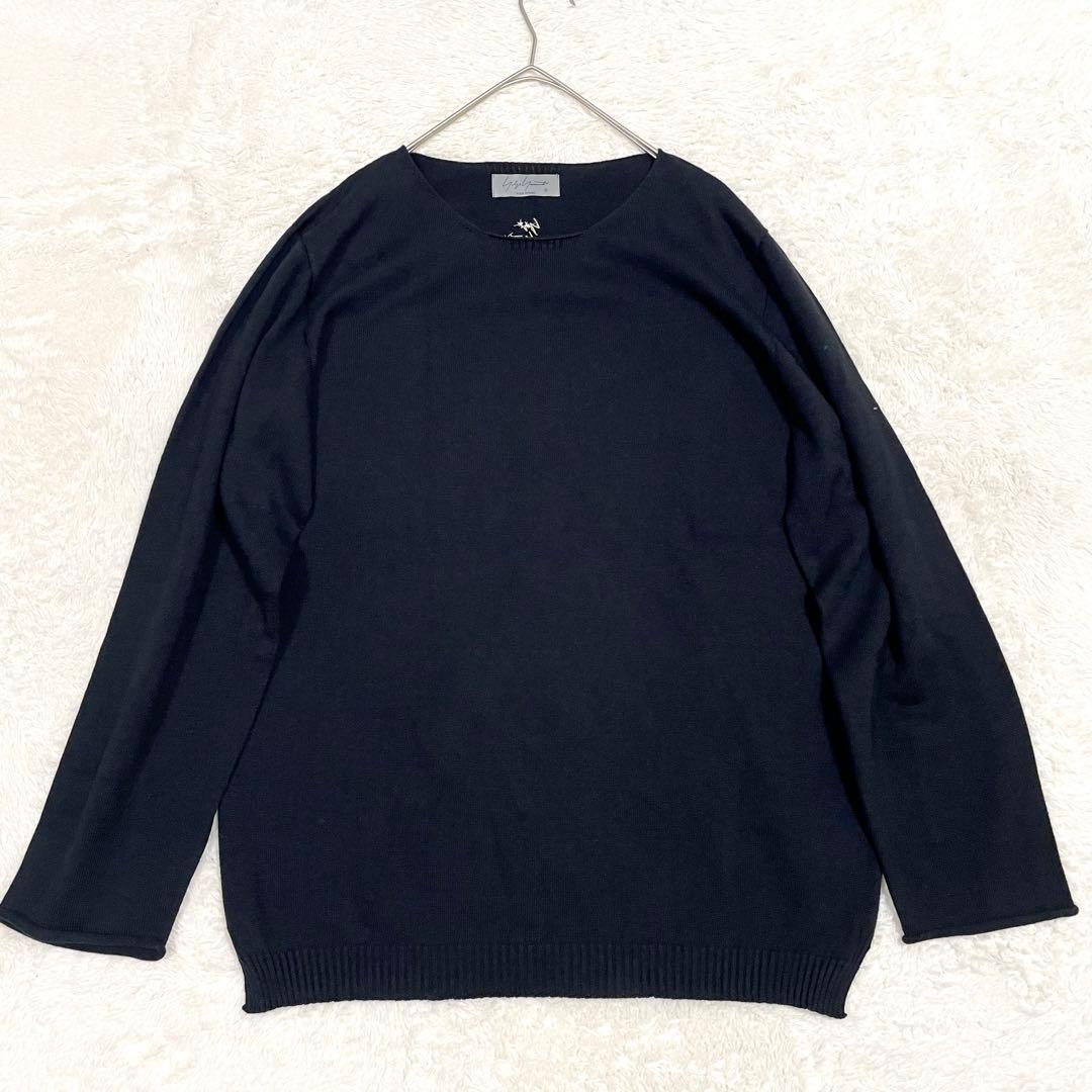 ヨウジヤマモトプールオム カシミヤ混 バックエンブロイダリー ニット