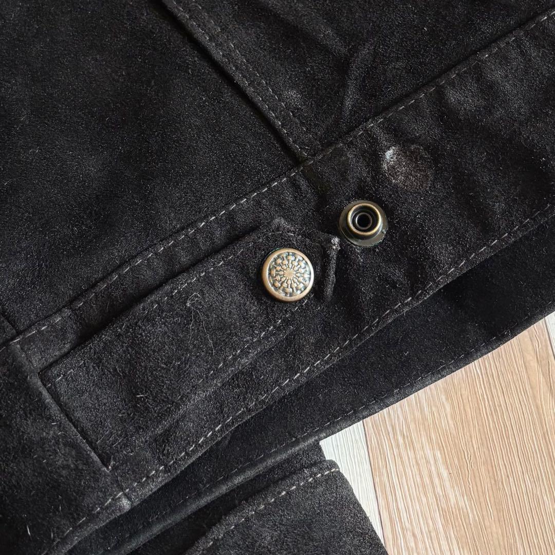 【希少】80s Golden Bear ブラックスエード トラッカージャケット