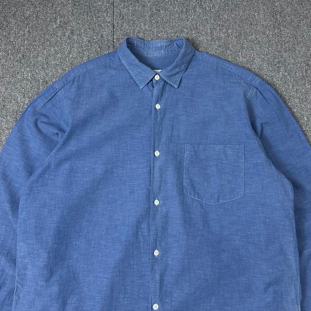 COMOLI ベタシャン 長袖 シャンブレーシャツ コモリ
