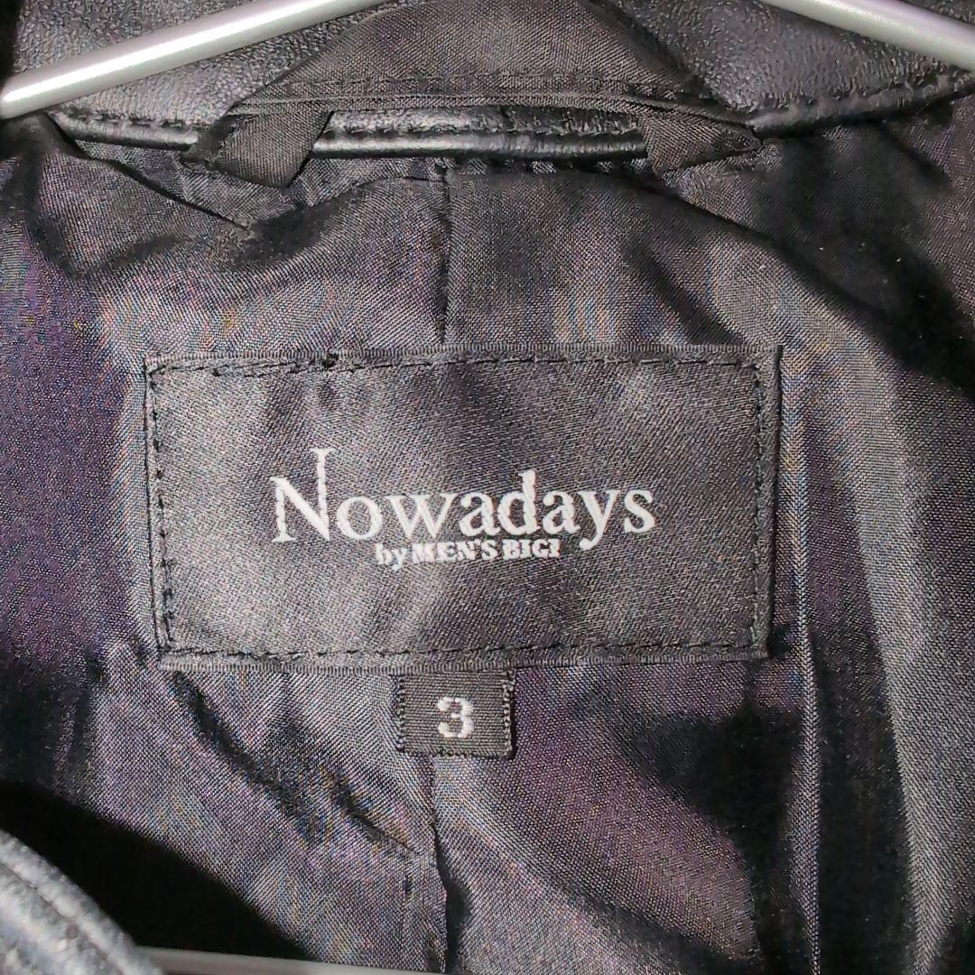 【美品】Nowadays MEN'S BIGI ジャケット L ラムレザー 本革
