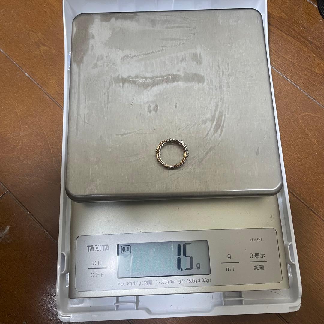 K18 刻印 形状記憶リング 総重量約1.5g 貴金属