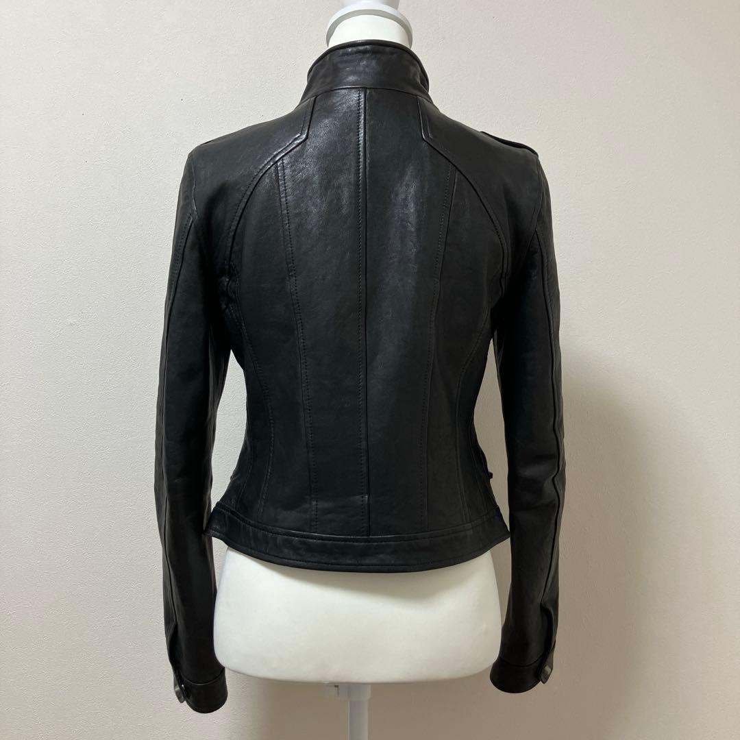 goa ゴア　レザー　レザージャケット　ライダース　秋　黒　ブラック　羊革　革