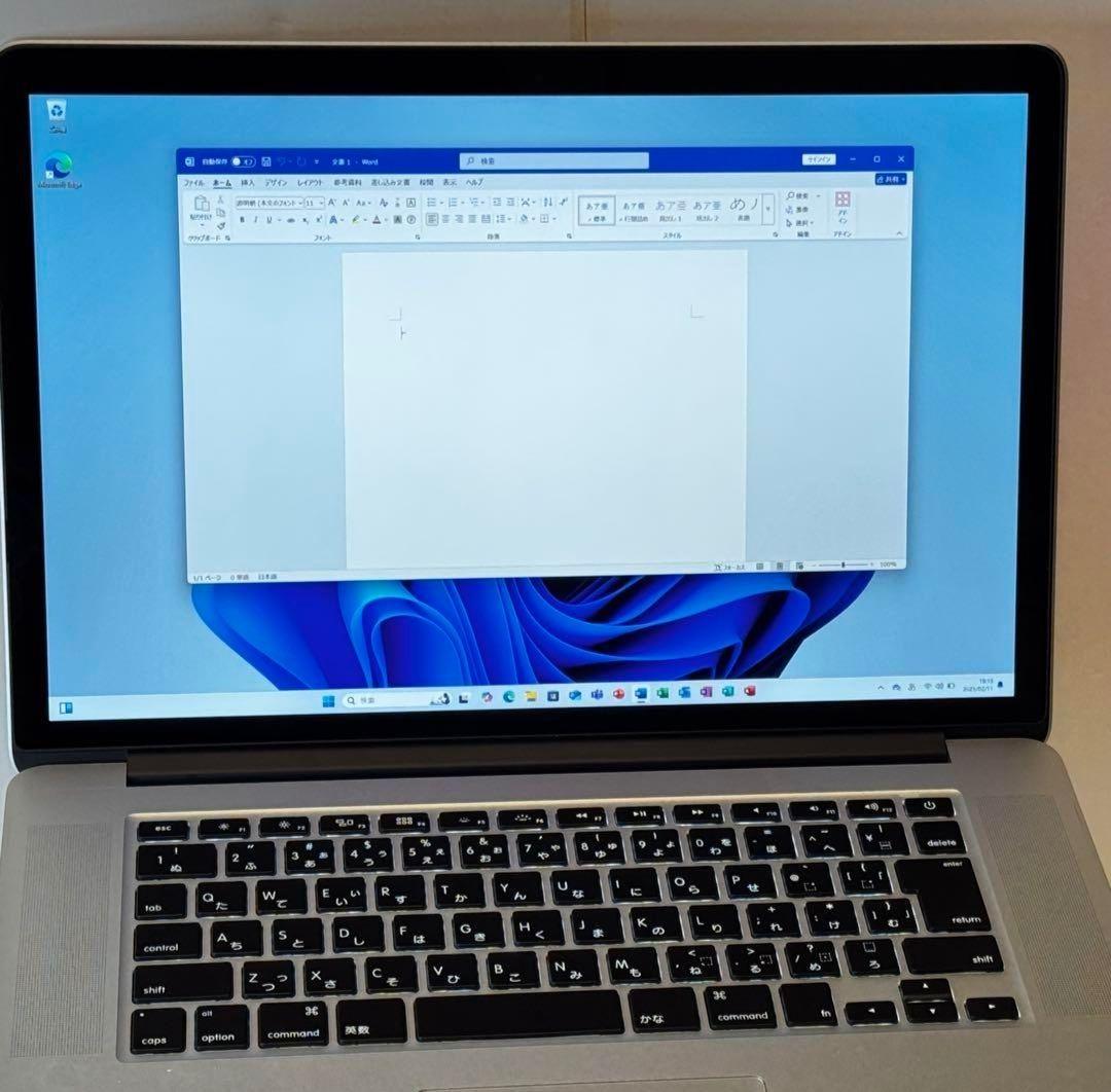 MacBook Pro 15インチ Windows 11 Office