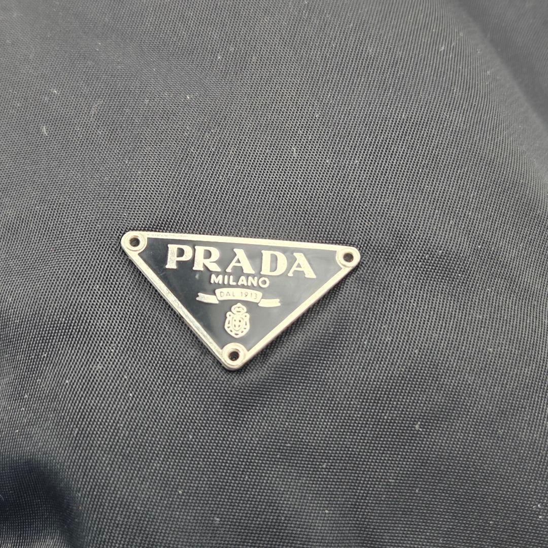 【美品】 PRADA プラダ テスートナイロン 巾着ポーチ ミニバッグ 黒