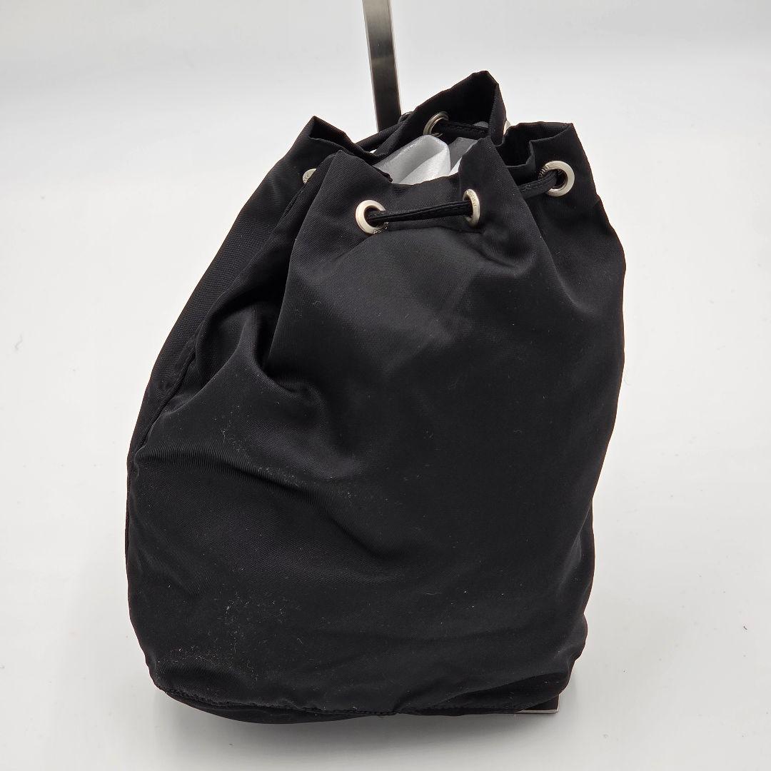 【美品】 PRADA プラダ テスートナイロン 巾着ポーチ ミニバッグ 黒
