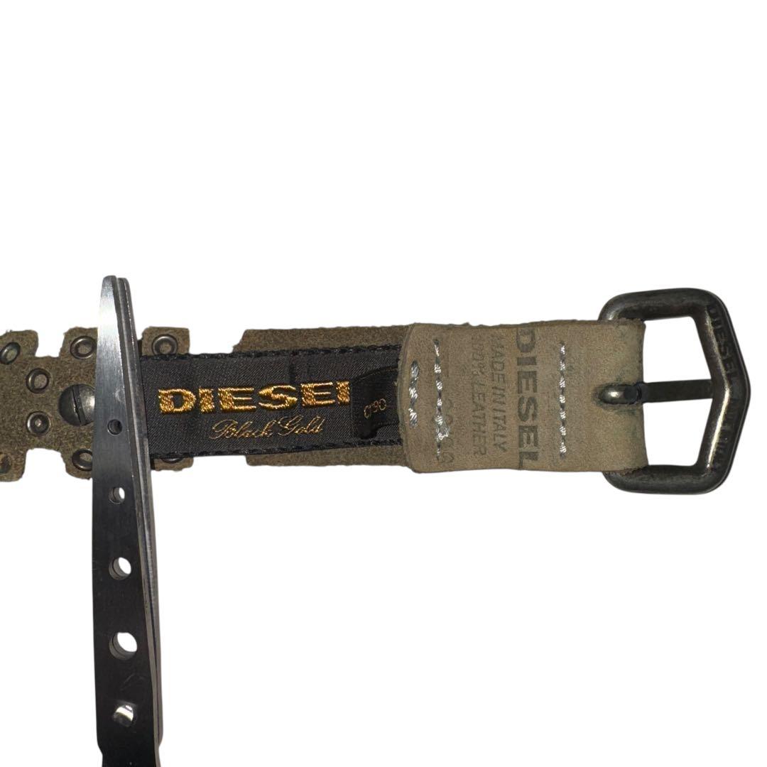 小物 Archive Diesel BlackGold Hard Studs Belt